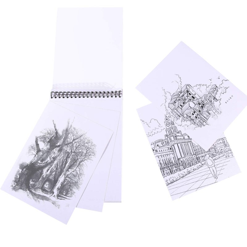BB Bachmore Bachmore Sketchpad 9X12 Inch (57lb/85g), 100 Sheets of Spiral Bound Sketch Book for Artist Pro & Amateurs | Marker Art, Colored Pencil - Image 4